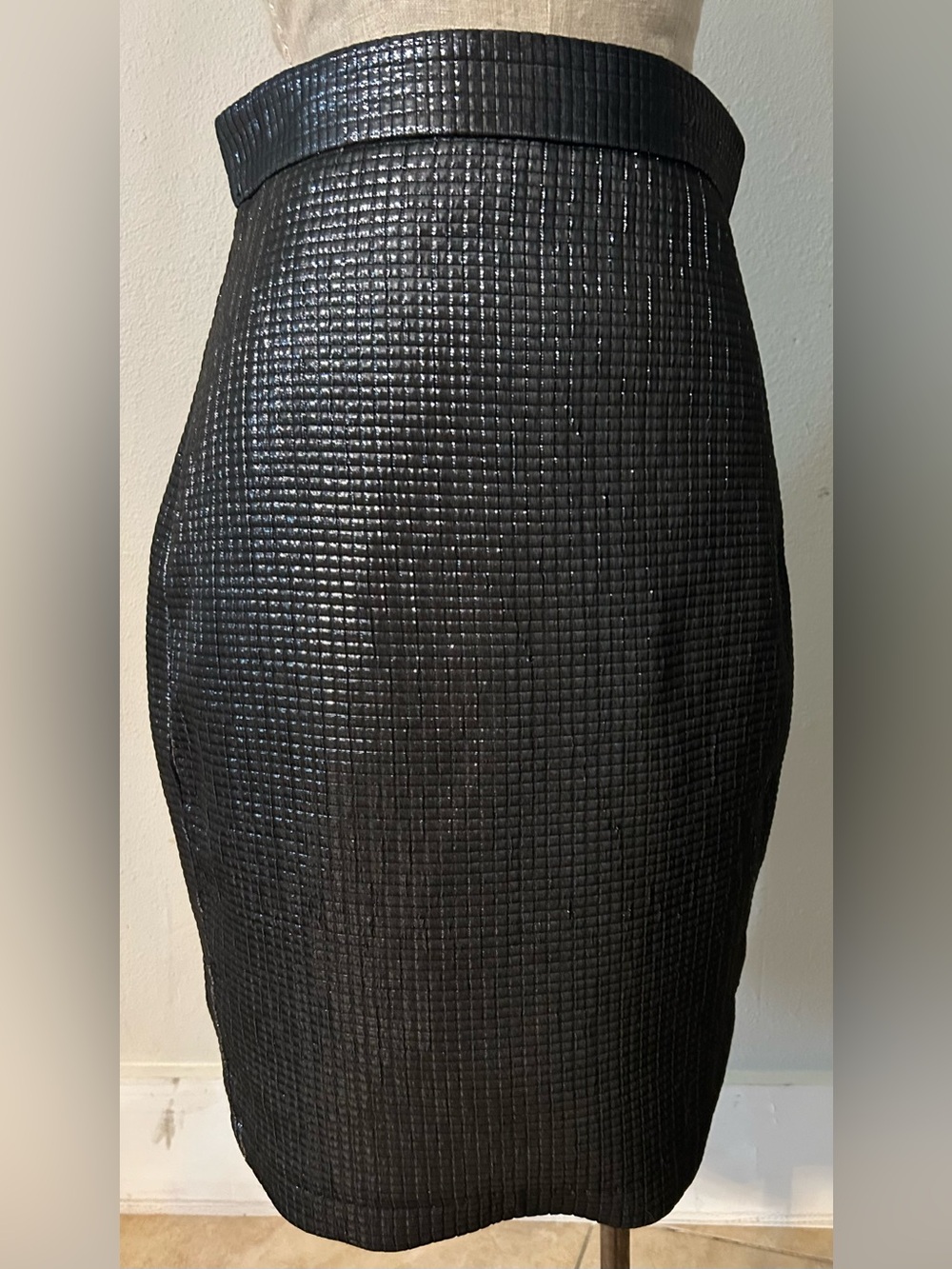 Banana Republic Pewter color Textured Pencil Skirt